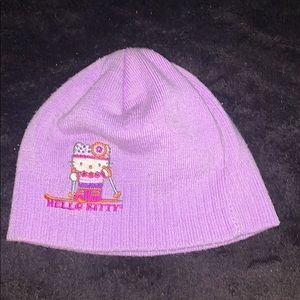 Purple hello kitty beanie